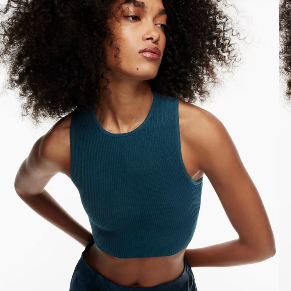 Aritzia Babaton sculpt knit cropped racer tank